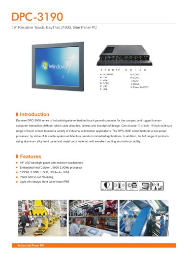 DPC-3190 Industrial Panel PC