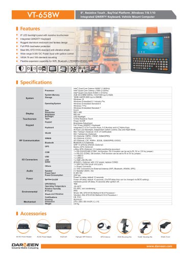 VT-658W Vehicle Mount Computer