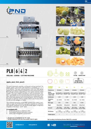 PL2/4/6/8 - Technical data sheet