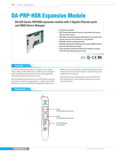 DA-820 Series Expansion Modules