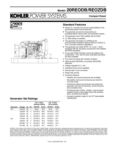 Diesel Generators / 20REODB/REOZDB