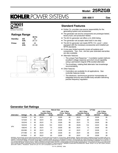 Gas Generators / 25RZGB