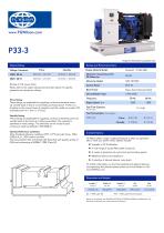 P33-3 30 - 33 kVA 3 Phase Open Generation Set