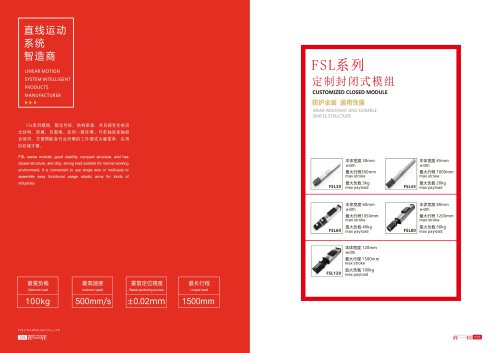 Closed linear guide screw FSL series