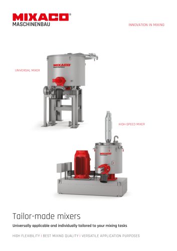 Brochure MIXACO Universal Mixer