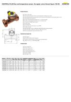 CONTROL-PLUS flow and temperature sensor, Hz signal, union thread, figure 138 4G