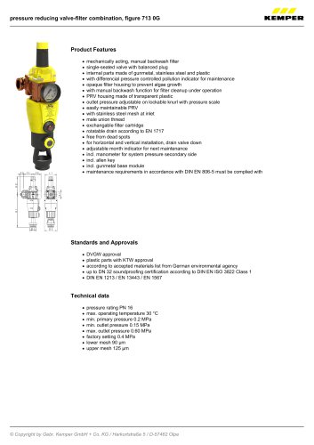 pressure reducing valve-filter combination, figure 713 0G