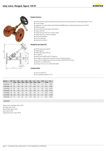 stop valve, flanged, figure 135 01