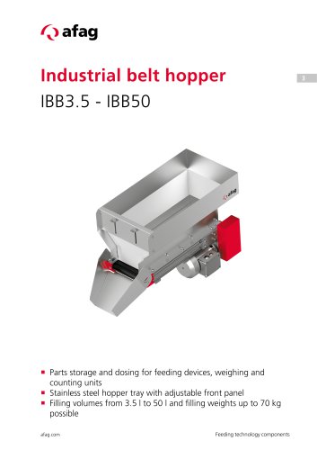 Industrial belt hopper IBB3.5 - IBB50