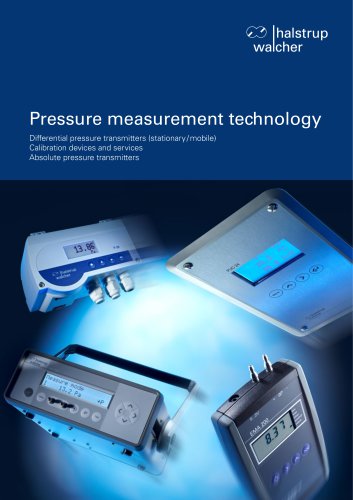 Pressure measurement technology catalogue