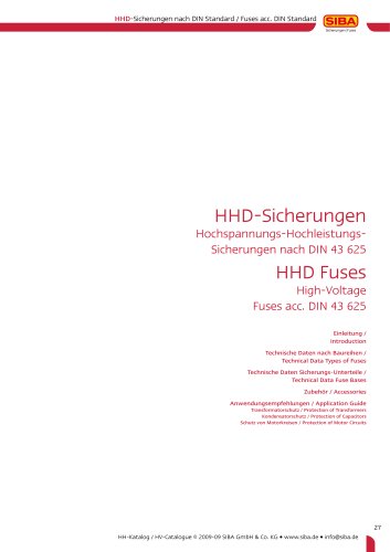 High-voltage fuses according to German standards