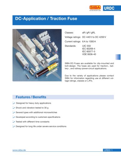 Ultra-rapid fuses, DC (URDC)