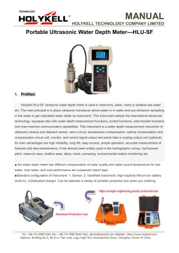 Portable Ultrasonic Water Depth Meter