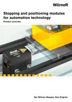 Stopping and positioning modules for automation technology Product overview