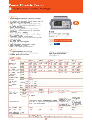 Tonghui DC Power Supply TH6200