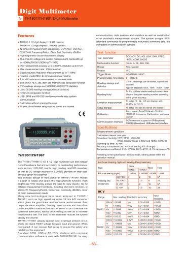 Tonghui Digital Multimeter TH1951/61