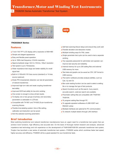 Tonghui Transformer Tester TH2829X