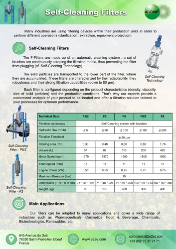 Self-Cleaning Filters