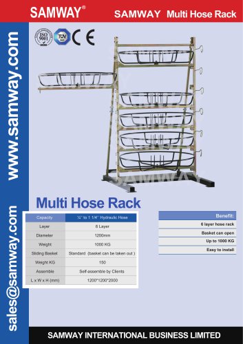 SAMWAY HOSE RACK  Hydraulic & Industrial Hose Assembly Accessories Machine