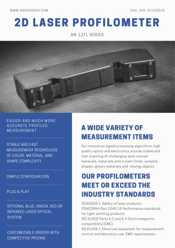 2D LASER PROFILOMETER