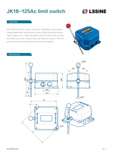 JK18-125Ac limit switch