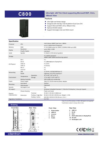 C800 Thin Client