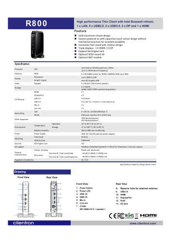 R800 Thin Client