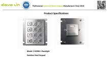 D-8208J-1 Backlight Metal Keypad Data sheet