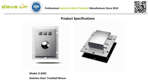 D-8302 Panel Mount Trackball data sheet