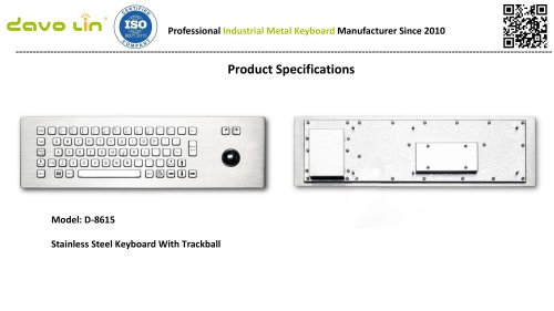 D-8615 Metal Keyboard Data sheet