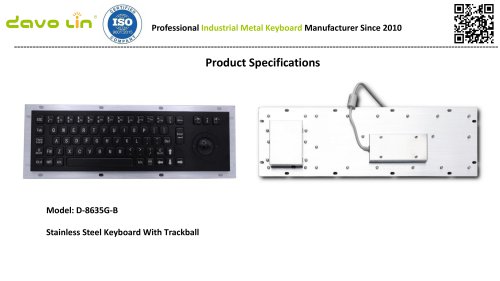 D-8635G-B Metal Keyboard Data sheet