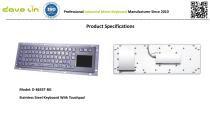 D-8635T-BG Metal Keyboard Data sheet