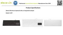 D-87T Silicone keyboard Data sheet