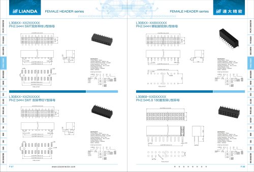 FEMALE HEADER series L308XX-PH2.54*H SMT