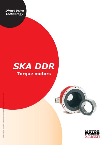 Catalogue SKA DDR frameless version direct drive torque motor.