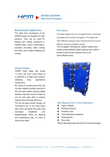 HFM50 Plate heat Exchanger