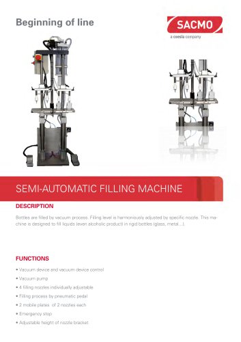 Semi automatic filling machine