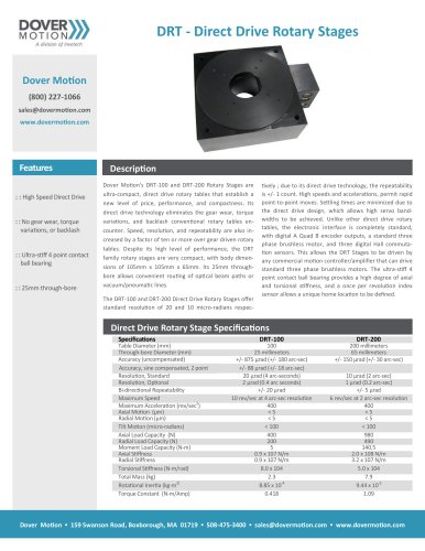 DRT - Direct Rotary Stages