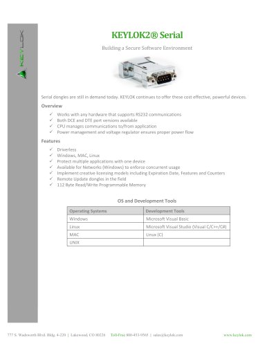 KEYLOK2®Serial