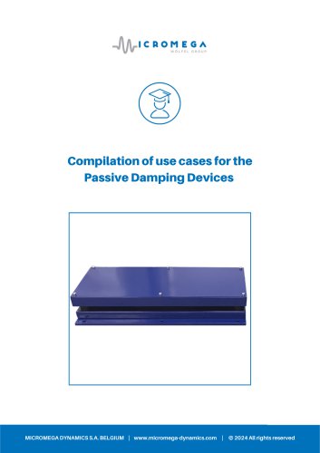 Passive damping : Use Case Compilation