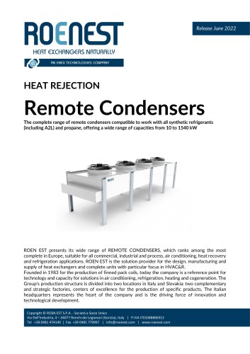 HEAT REJECTION Remote Condensers