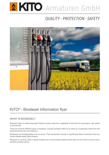 KITO® - Biodiesel Information flyer