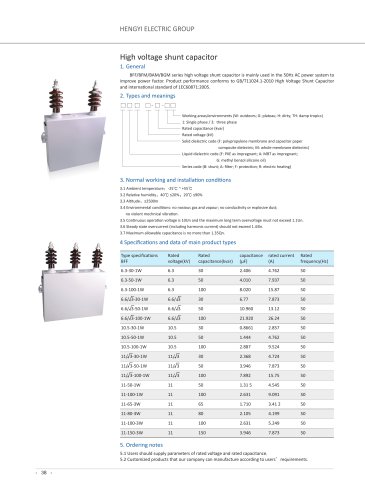 High voltage shunt capacitor