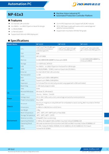 NP-61X3 Series Datasheet