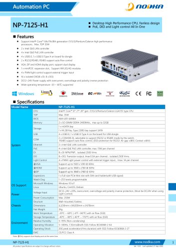 NP-71X5 Series Datasheet