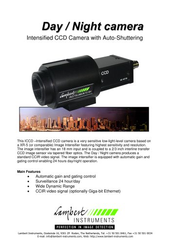 Day / Night, ICCD -intensified CCD camera