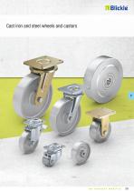 Cast iron and steel wheels and castors