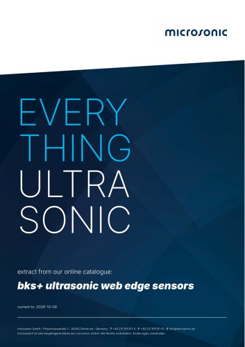 bks+ ultrasonic edge sensors