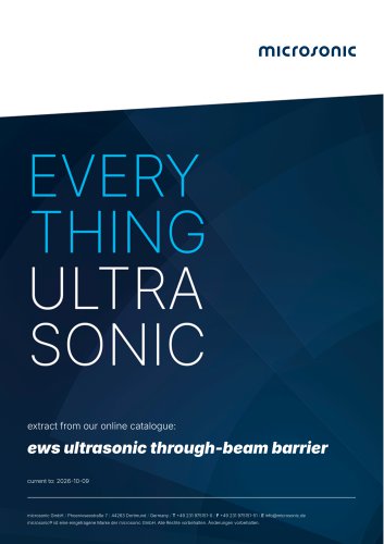 ews ultrasonic through-beam barrier