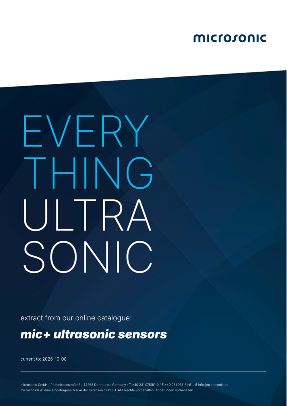 mic+ ultrasonic sensors - microsonic